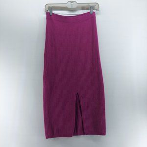 Free People Skyline Midi magenta Skirt front slit size medium